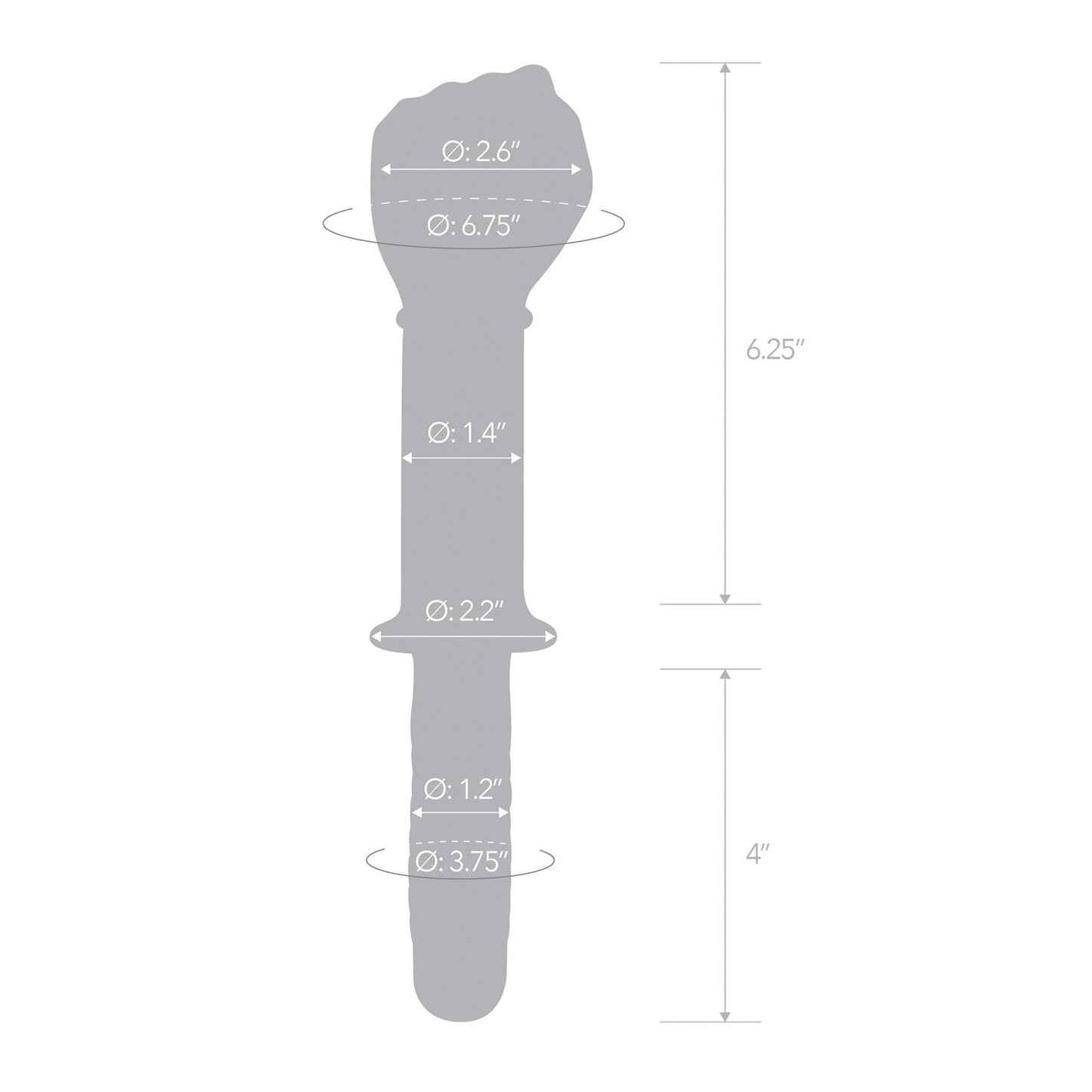 Glas Fist Double Ended with Handle Grip