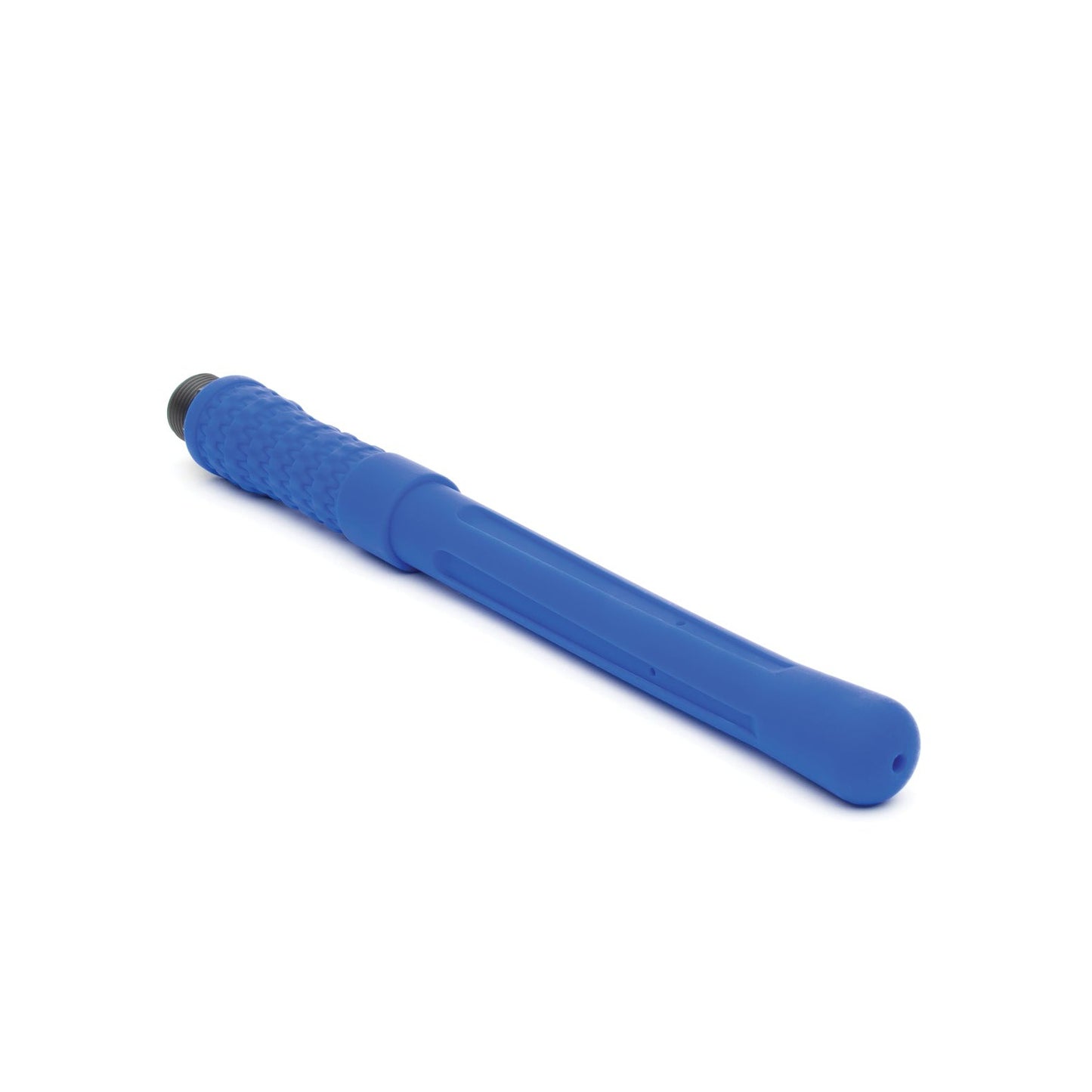 A blue retractable pen with a textured grip, mirroring the precision of Oxballs Sport Fucker PowerShot Nozzle technology, rests on a white surface.