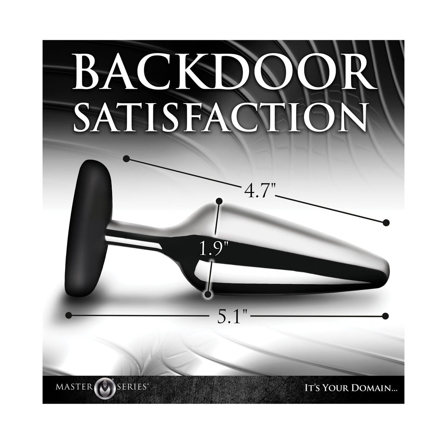 Master Series Butt Slut Metal & Silicone Butt Plug