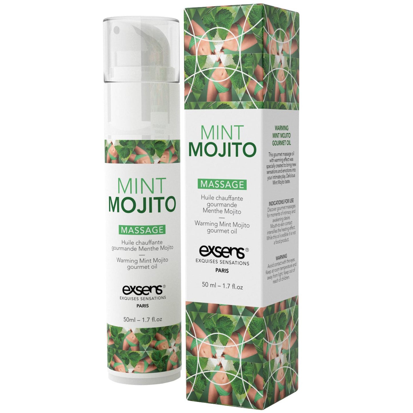 EXSENS of Paris Warming Massage Oil - Mint Mojito