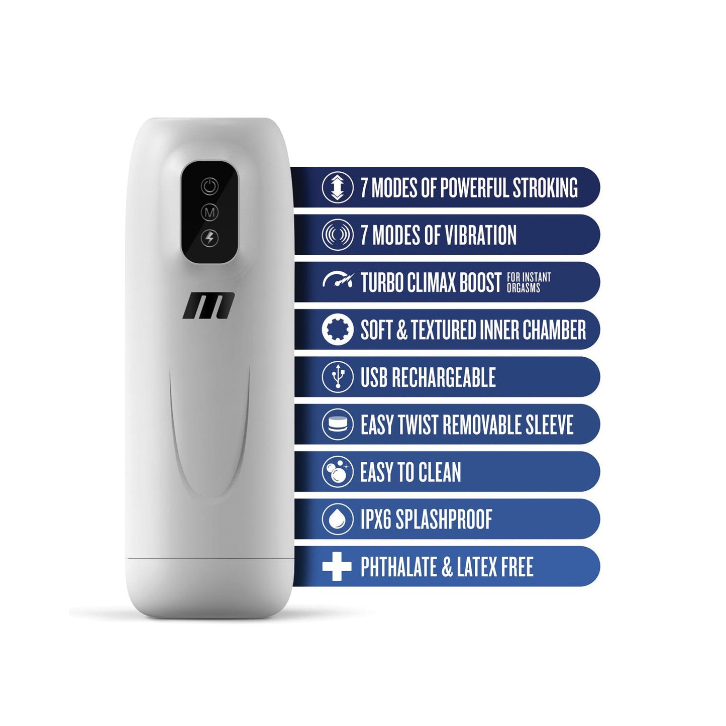 Blush M for Men Robo Bator Powered Vibrating Stroker