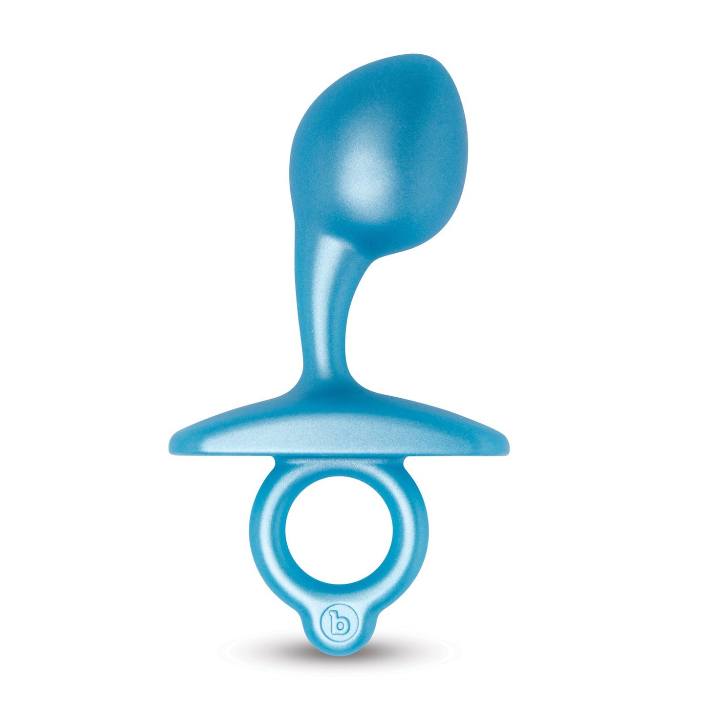 Discover P-spot pleasure with the b-Vibe Butties Bulb Tapered Prostate Plug. This blue silicone plug features a bulbous tip and a ring handle at the base for easy use and control.