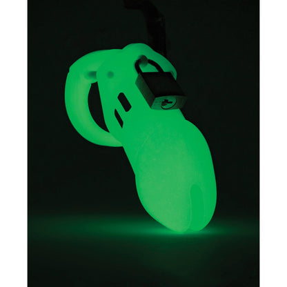 CB-6000 Cock Cage & Lock Set - Glow in the Dark