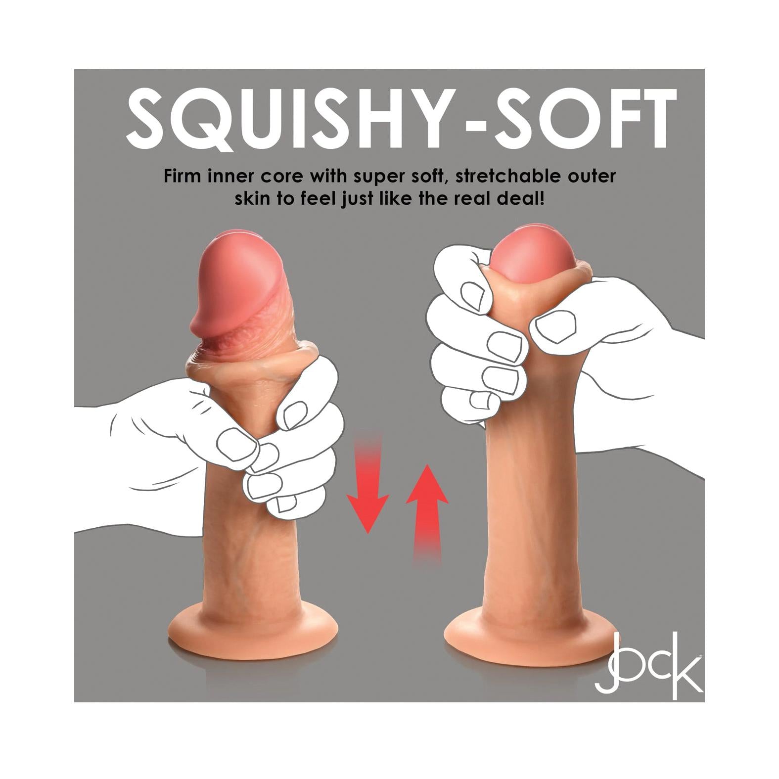 Curve Toys Jock Real Skin Silicone Dildo