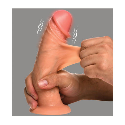 Curve Toys Jock Real Skin Silicone Vibrating Dildo