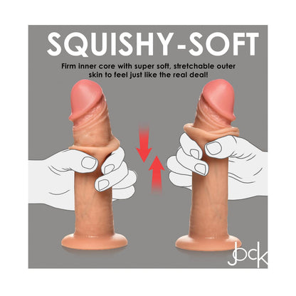 Curve Toys Jock Real Skin Silicone Vibrating Dildo