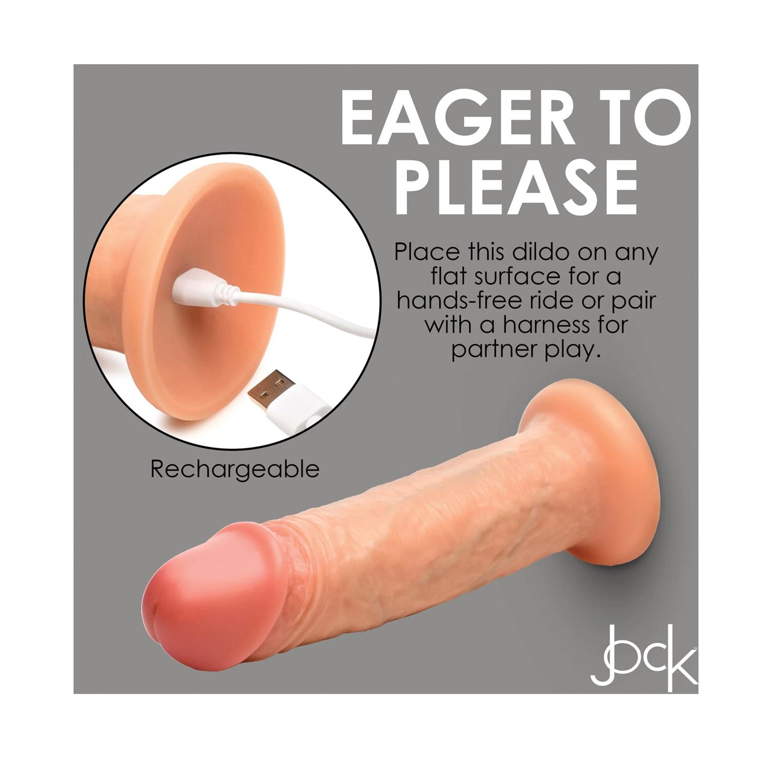 Curve Toys Jock Real Skin Silicone Vibrating Dildo