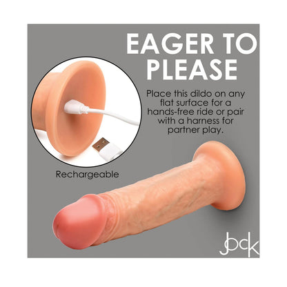 Curve Toys Jock Real Skin Silicone Vibrating Dildo