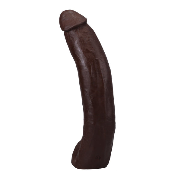 The Signature Cocks ULTRASKYN 13.5 Cock - Dredd by Doc Johnson is a towering cylindrical sculpture with a dual-density design, standing upright on a white background.