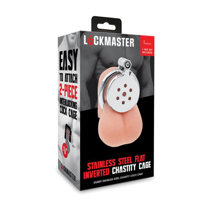 Lockmaster Stainless Steel Flat Inverted Chastity Cage