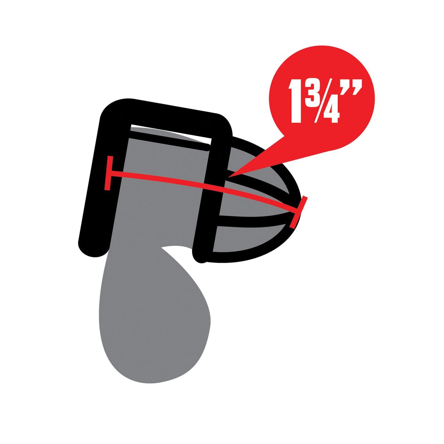 Lockmaster Stainless Steel Inverted Micro Chastity Cage with Urethral Straw