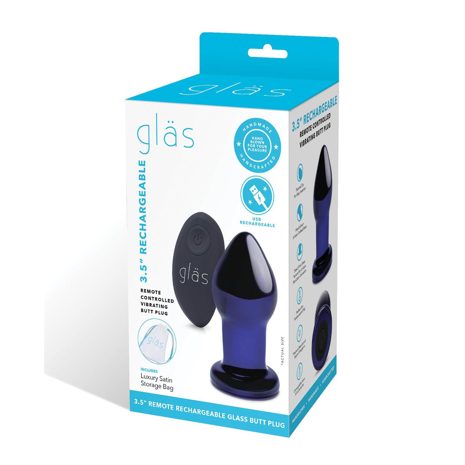 Glas Rechargeable Vibrating Butt Plug