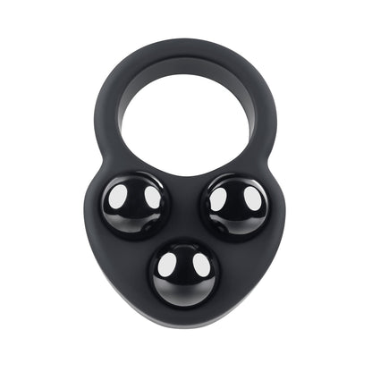 Introducing the Fit & FunFlex black ergonomic handheld massager featuring three rotating nodes for muscle relaxation and stress relief. Its round top handle offers an easy grip, perfect for use with your Gender X Workout Ring or incremental weights routine.