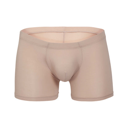 A pair of Intymen Good Trunks in beige for men is shown against a white background, crafted from premium materials with a smooth and stretchy design for an optimal fit and maximum comfort.