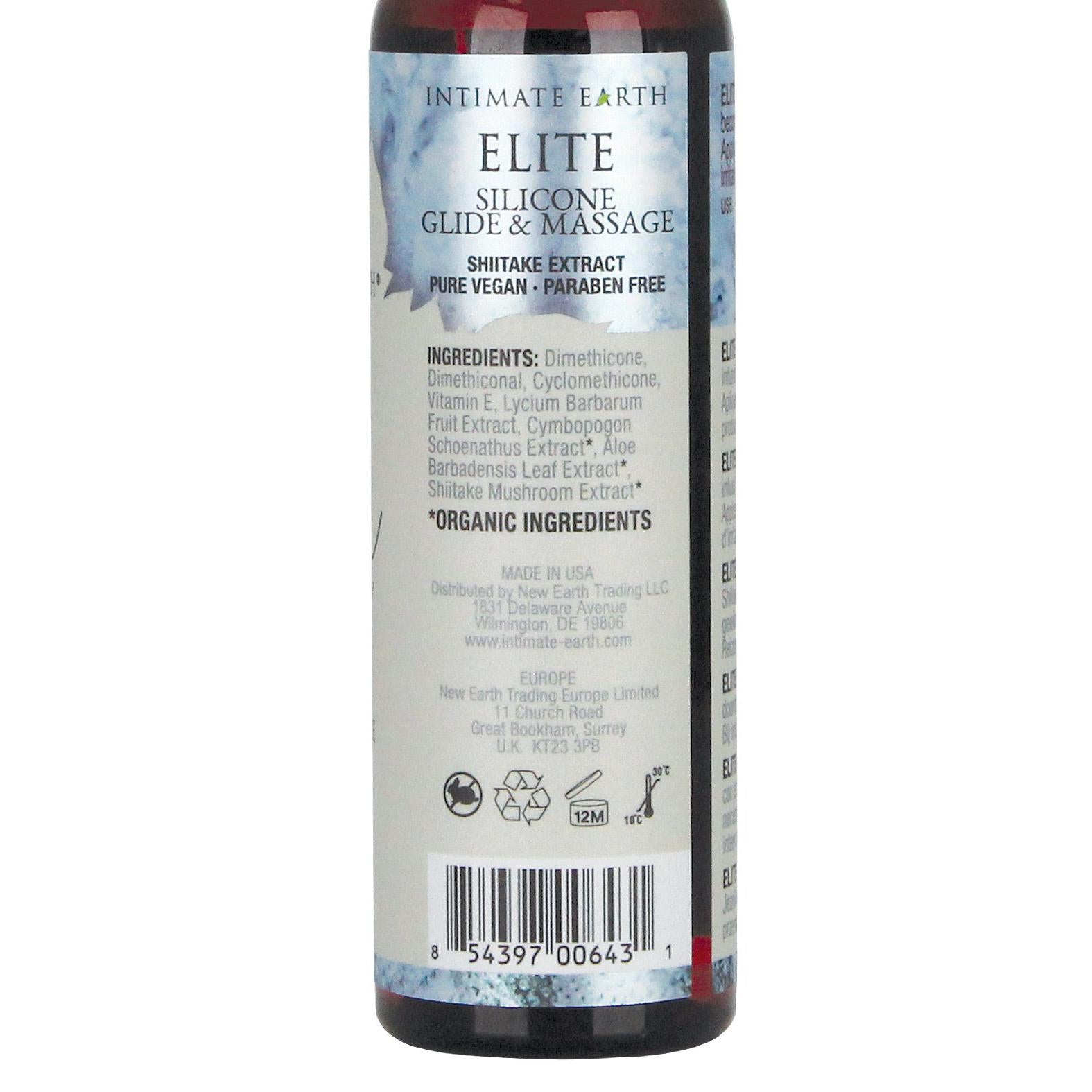 Intimate Earth Elite Velvet Touch Silicone Glide &amp; Massage Oil - 120ml