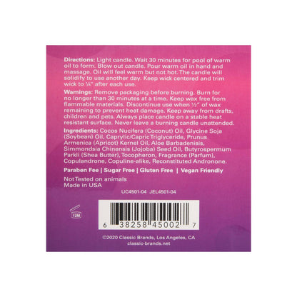 Jelique Massage Candle - 4 oz Smitten Strawberry &amp; Champagne