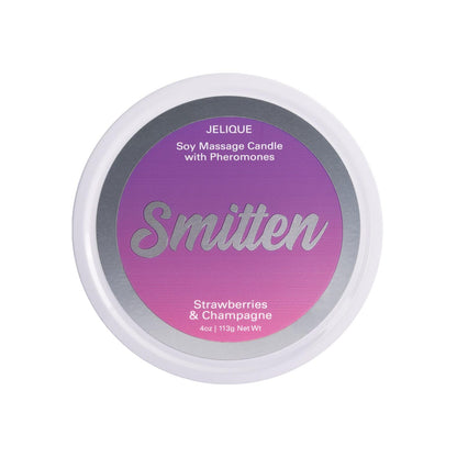 Jelique Massage Candle - 4 oz Smitten Strawberry &amp; Champagne