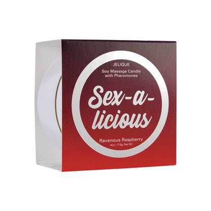 Jelique Massage Candle - 4 oz Sex-A-Licious Ravenous Raspberry