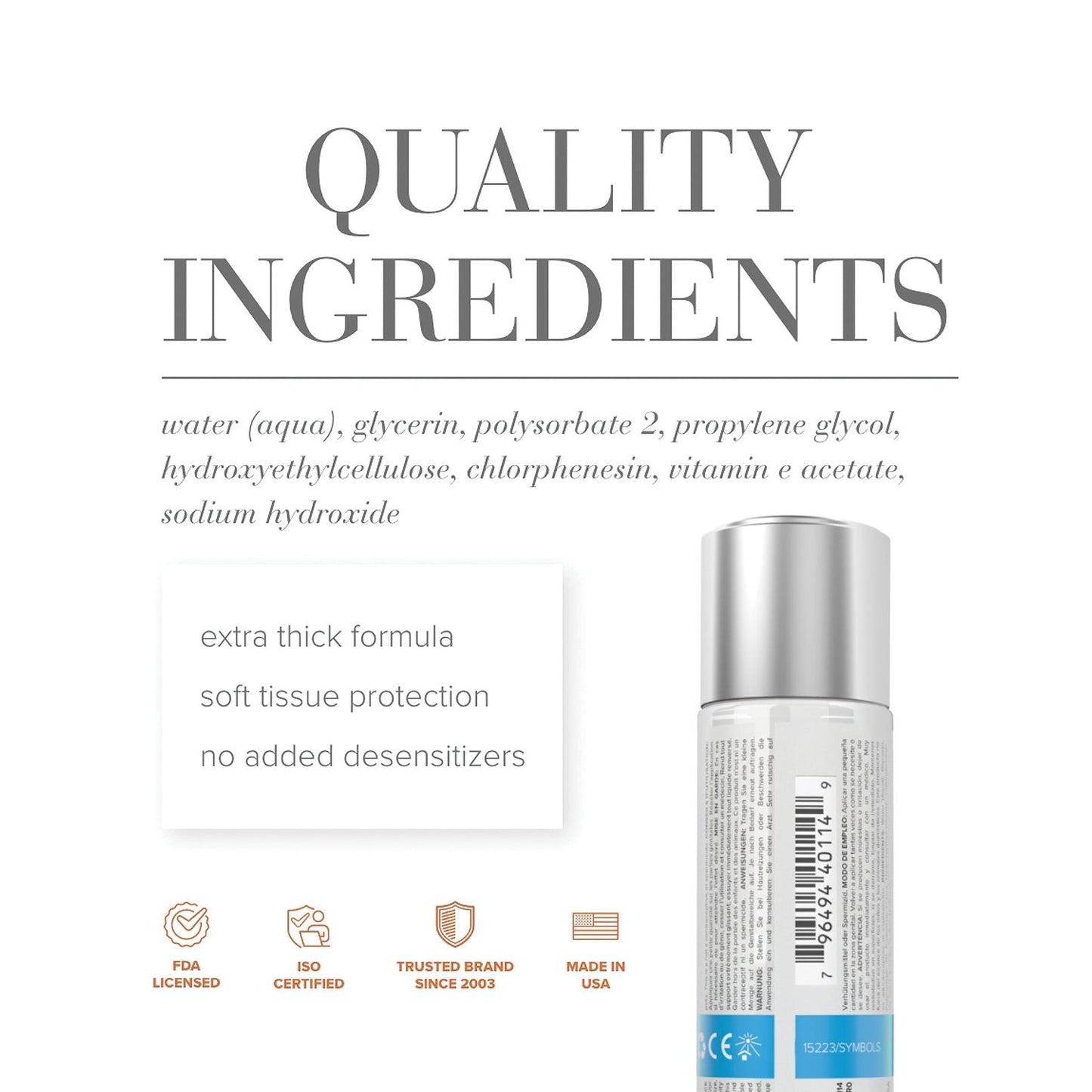 JO H2O Anal Thick - Original Lubricant 8 oz