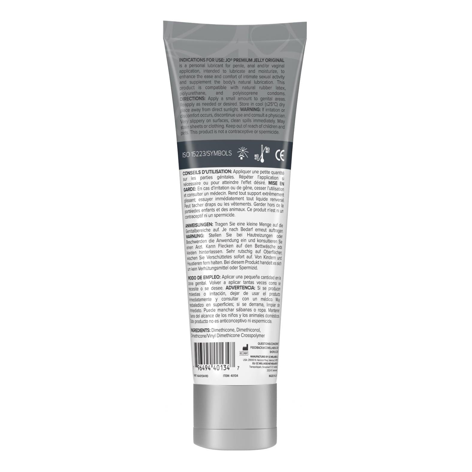 JO Premium Jelly - Original Lubricant 4 oz