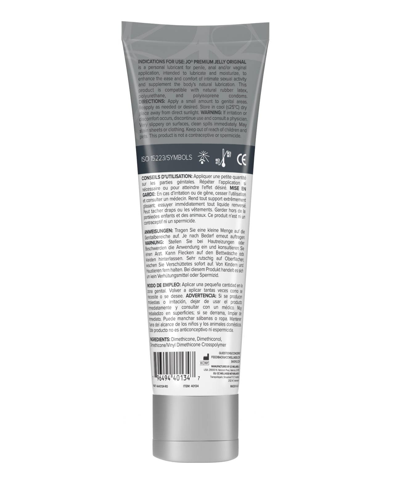 JO Premium Jelly - Original Lubricant 4 oz