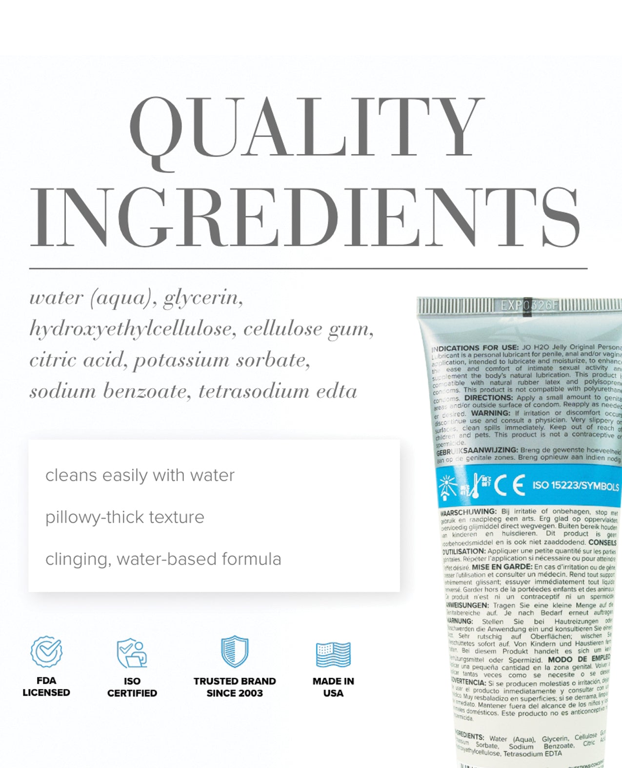 JO H2O Jelly - Original Lubricant