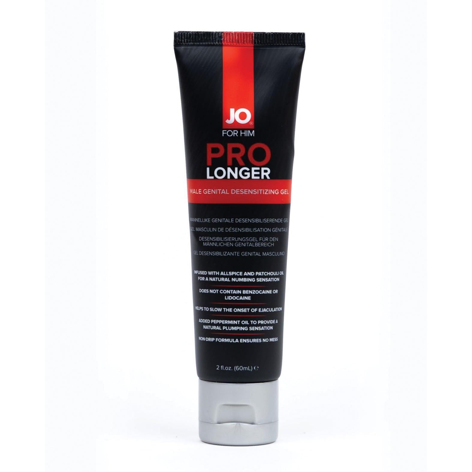 JO Prolonger Gel - Benzocaine Free Desensitizer 2 oz