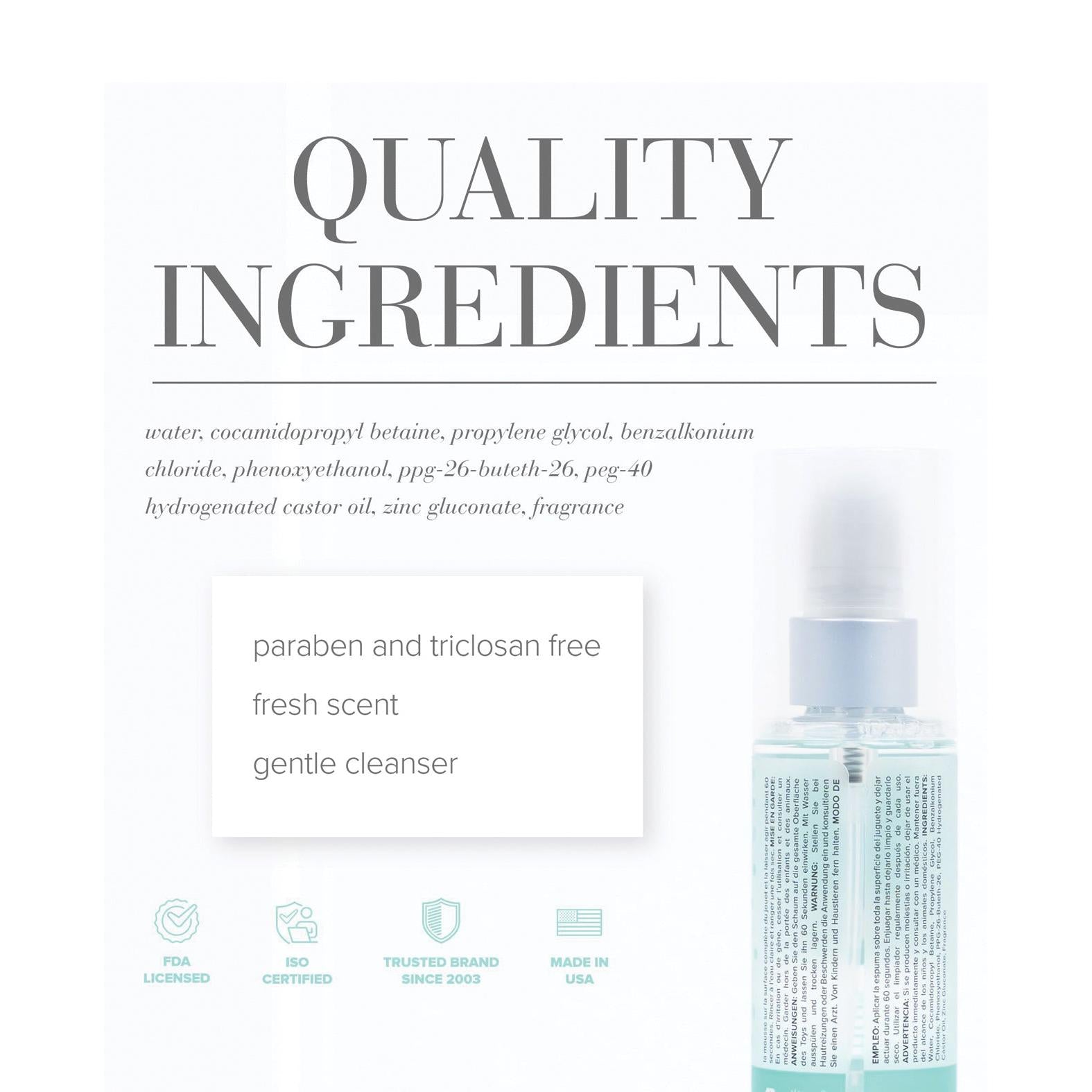 JO Misting Toy Cleaner - Fresh Scent Hygiene 2 oz