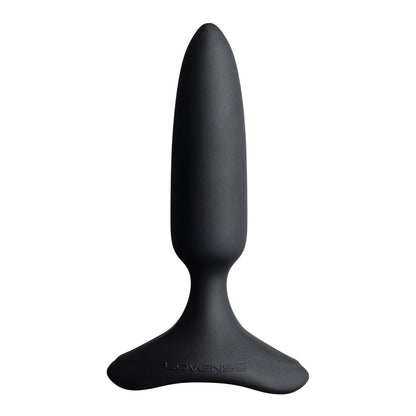 The Lovense Hush 2 Butt Plug, by Lovense, is crafted from smooth silicone with a tapered tip and flared base. It boasts a sleek design and delivers discreet, silent vibrations for enhanced pleasure.