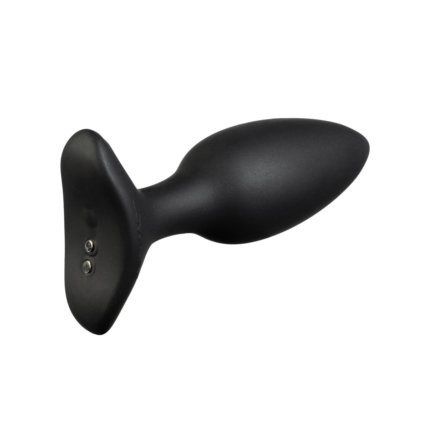 The Lovense Hush 2 Butt Plug by Lovense is a sleek black vibrating silicone plug with a flared base and slightly tapered tip for ease of use, offering comfort and discretion during intimate moments.