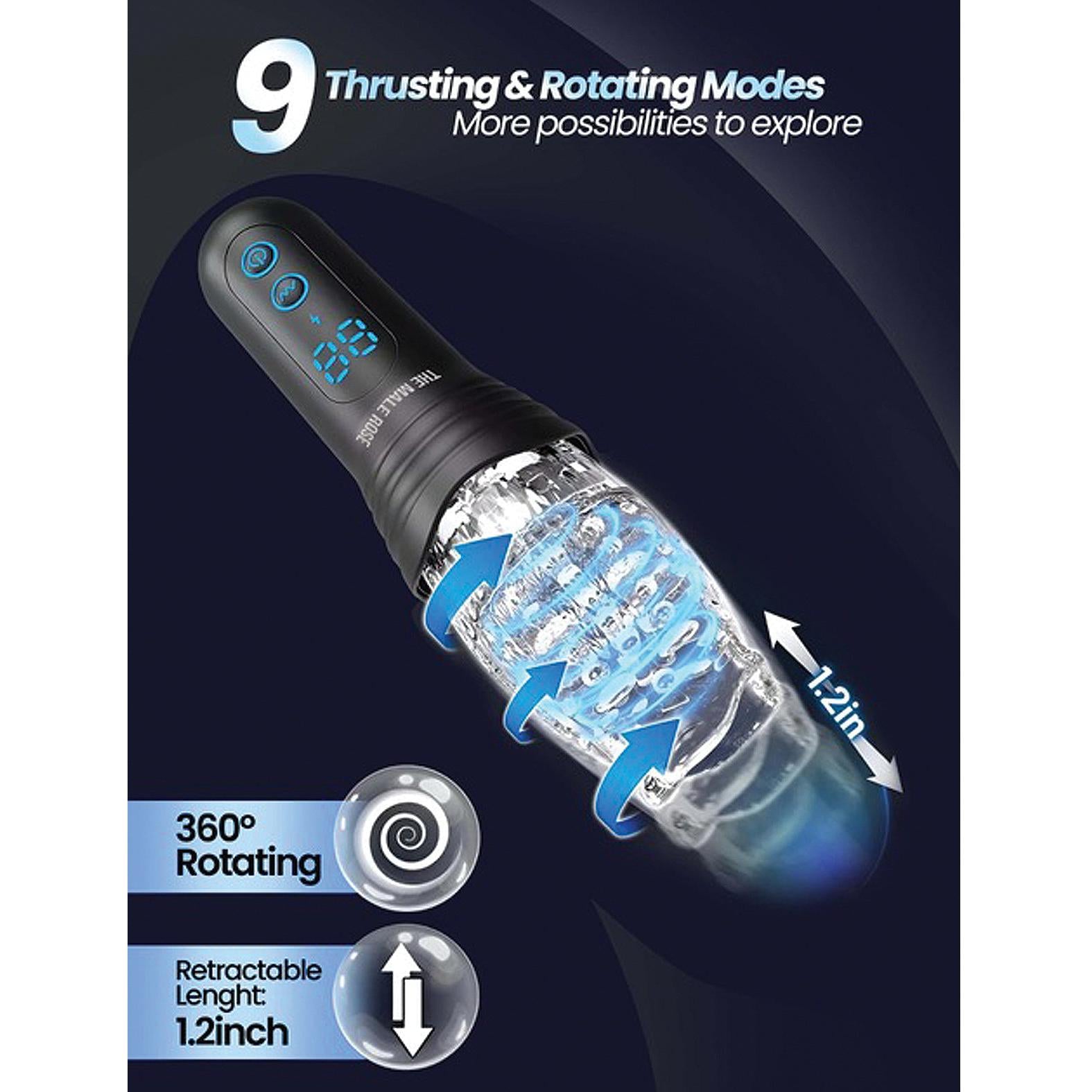 The Male Rose Pro Thrusting Rotating & Vibrating 3D Masturbator