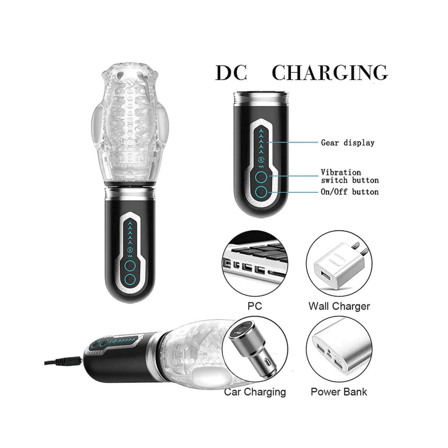 The Male Rose 3 Thrusting, Rotating & Vibrating Oral Sex Masturbator