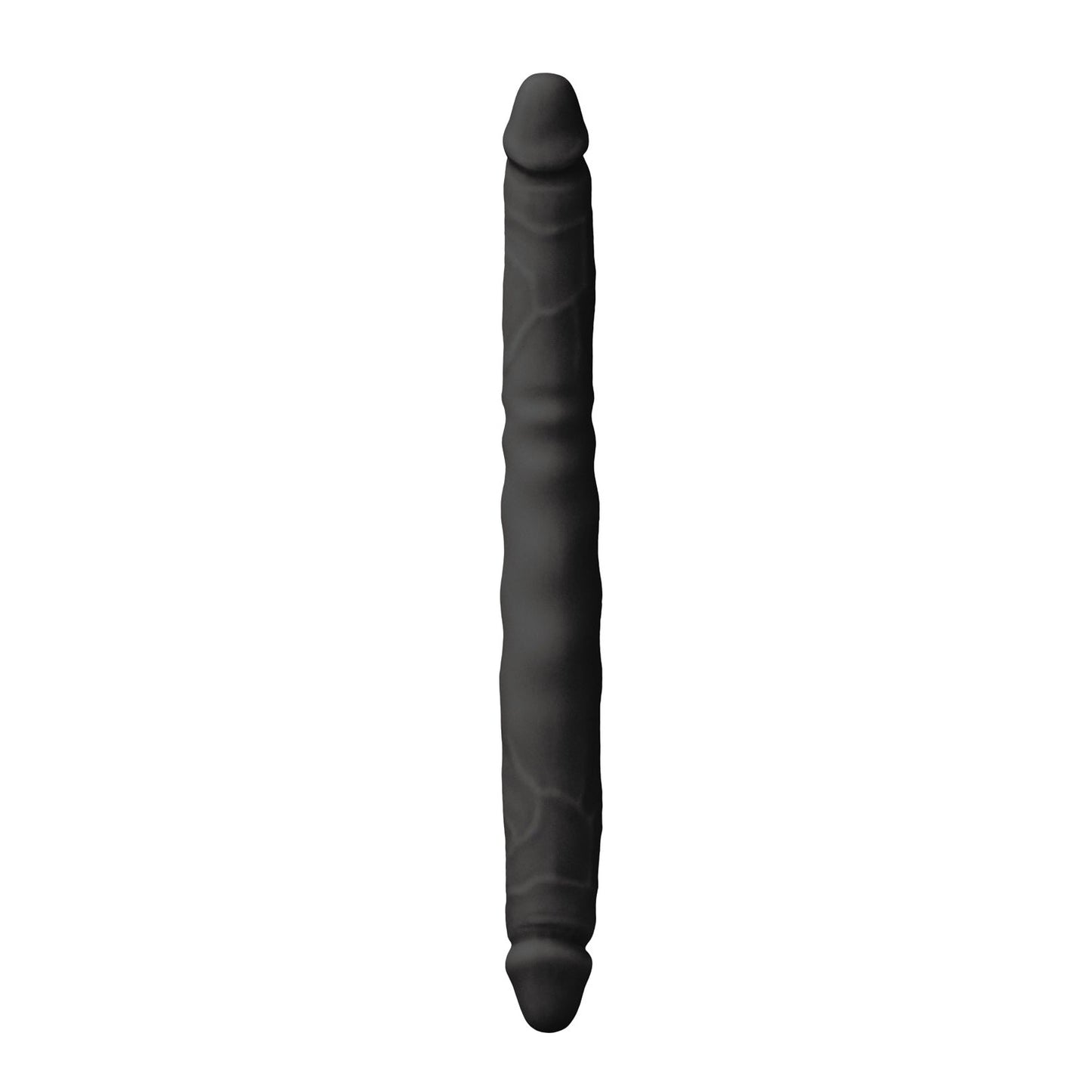 The Colours Double Pleasures by NS Novelties is a black, elongated cylindrical object with textured grips and rounded ends, showcased against a plain white background, promising double pleasure with its realistic design.