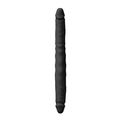 The Colours Double Pleasures by NS Novelties is a black, elongated cylindrical object with textured grips and rounded ends, showcased against a plain white background, promising double pleasure with its realistic design.