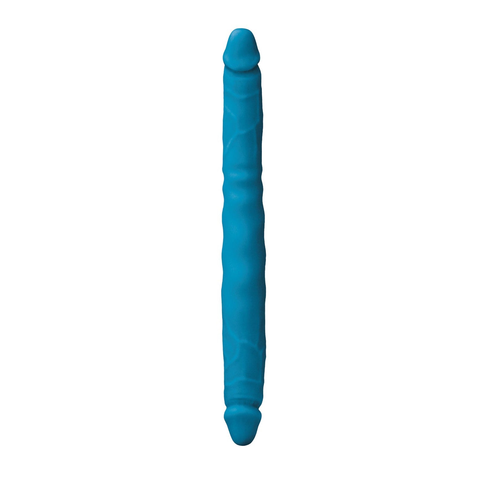 The NS Novelties Colours Double Pleasures is a blue, flexible rod with a textured surface and rounded ends. Its baton-like design resembles a double-tipped drumstick, perfect for versatile activities such as exercise or massage, offering comfort and meeting various needs.