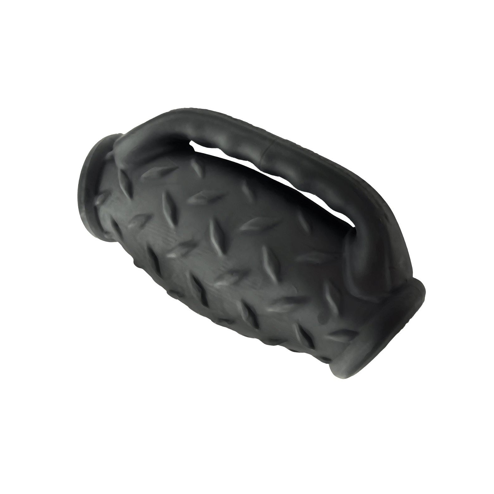 Introducing the Oxballs MasterJack Double Penetration Stroker, a textured, cylindrical rubber toy with a handle. Expertly crafted by Oxballs for interactive fun, it combines durability and pleasure.