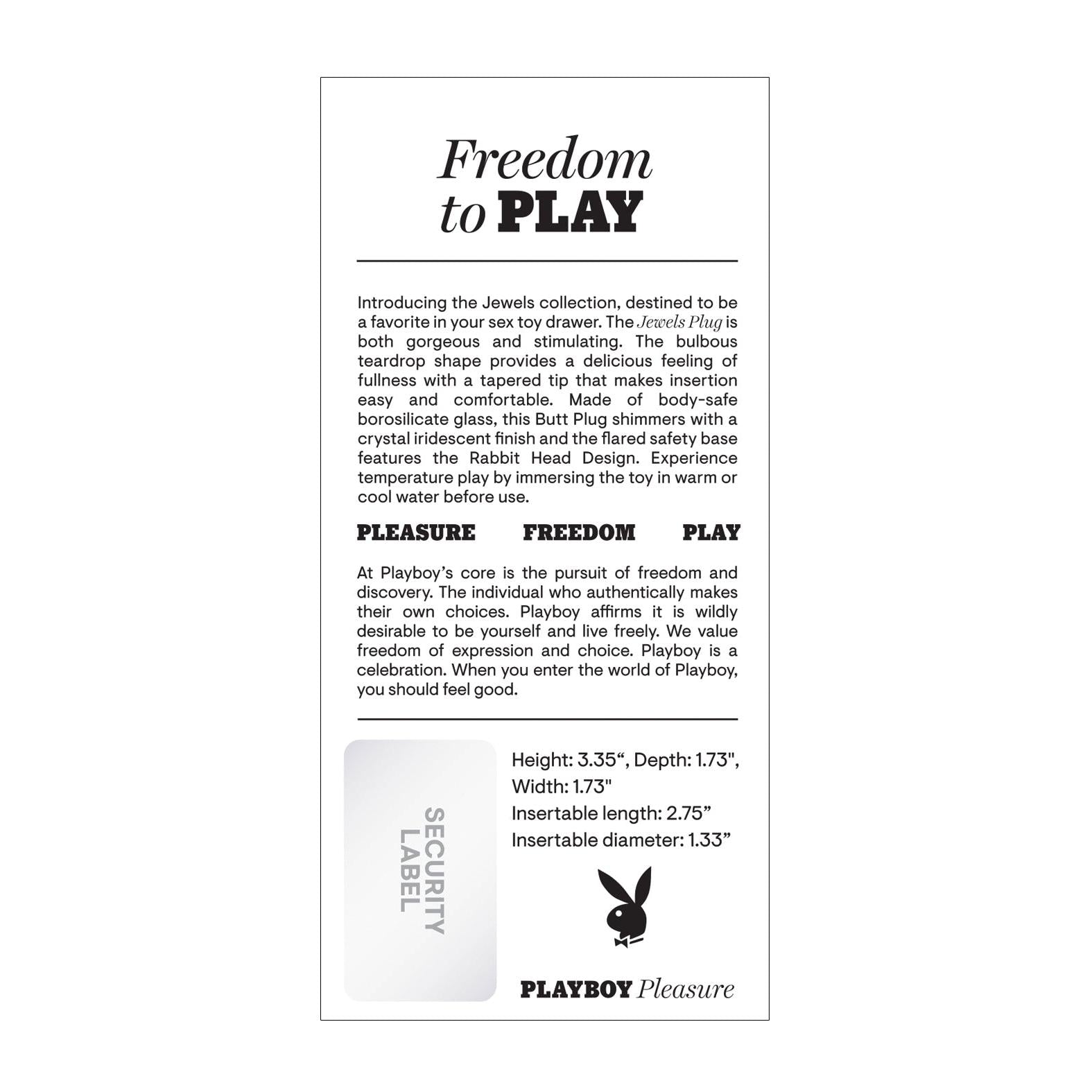 Play Boy Pleasure Jewels Butt Plugl