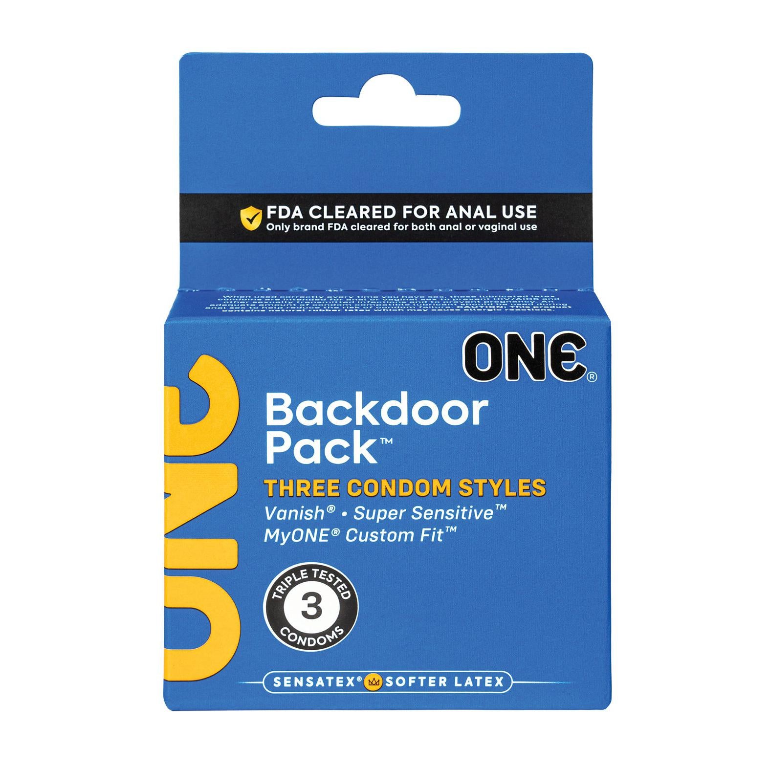 One Backdoor Pack Custom Fit Condoms