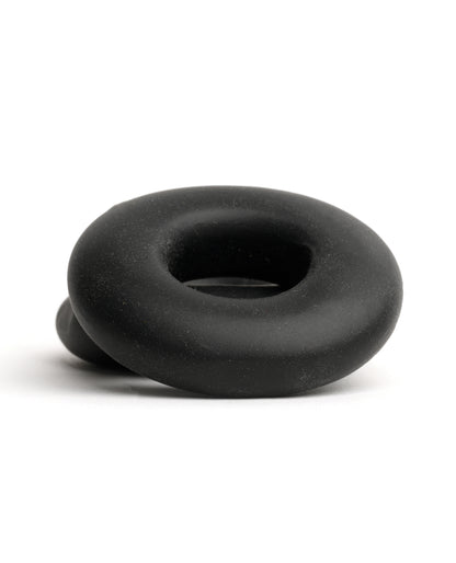 Black Sport Fucker Stacker Rings, one on top of the other