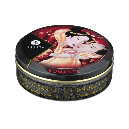 Shunga Romance Mini Candlelight Massage Candle - 1 oz Sparkling Strawberry Wine