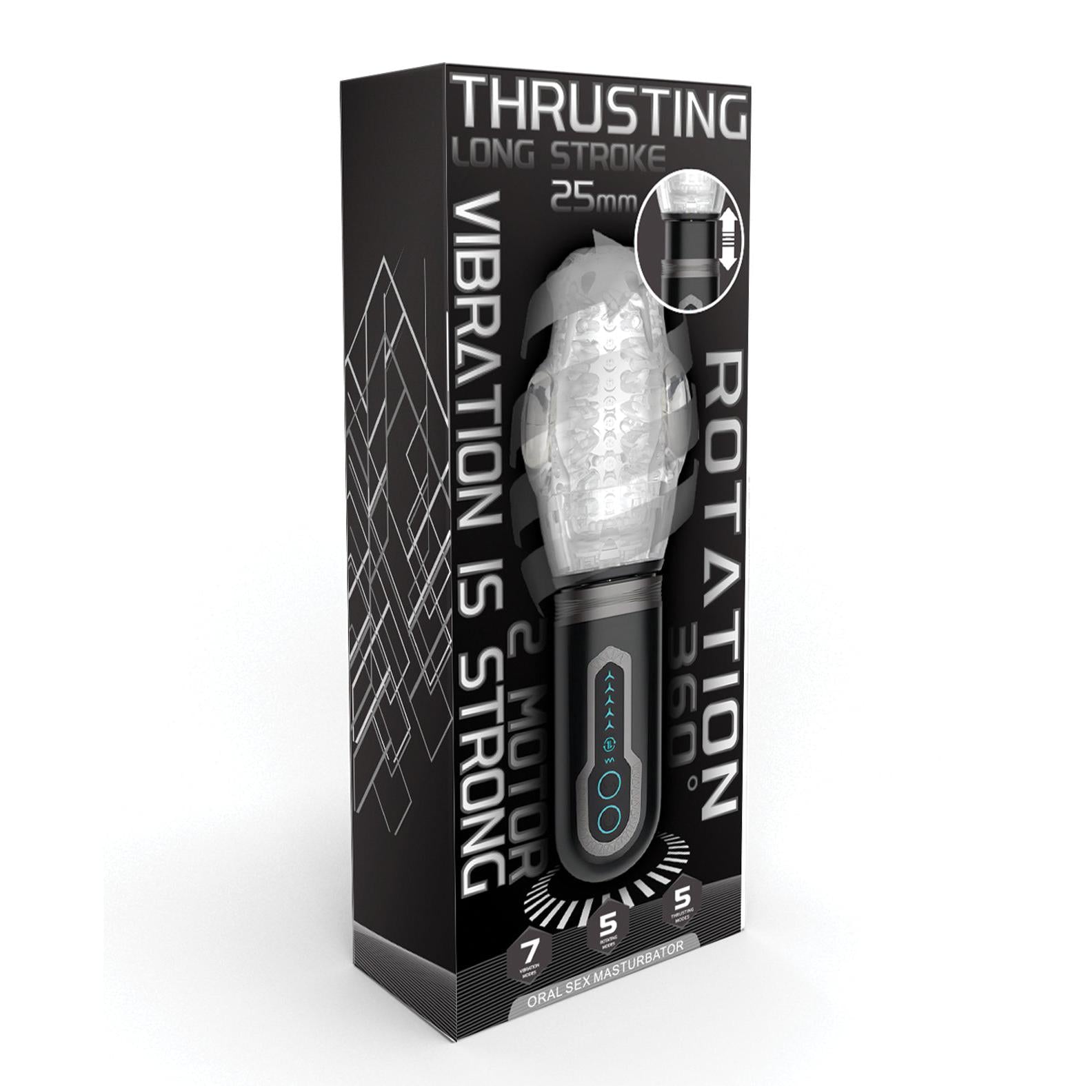 Thrusting, Vibrating & Rotating Oral Sex Masturbator
