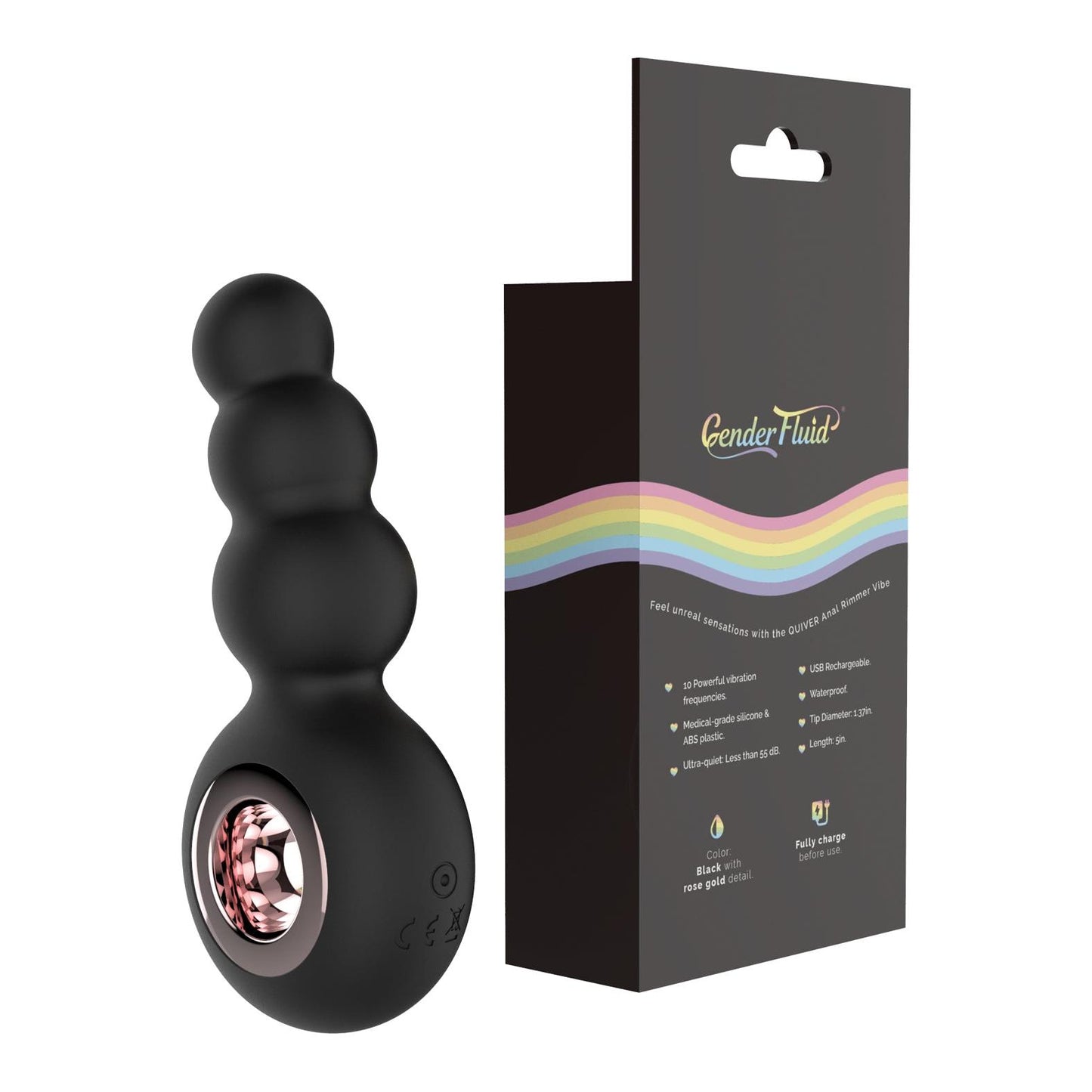 Gender Fluid Quiver Anal Ring Bead Vibe