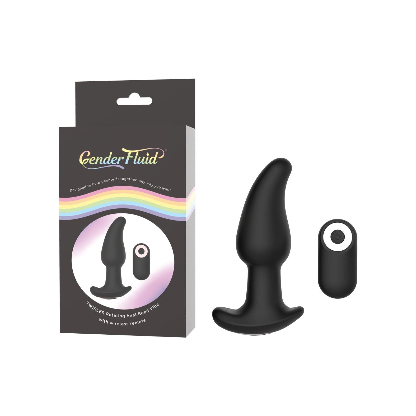 Gender Fluid Twirler Anal Vibe with Remote