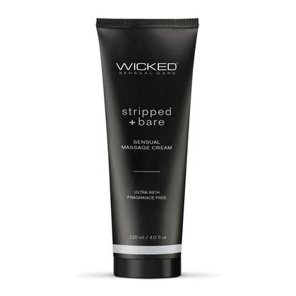 Wicked Sensual Care Stripped &amp; Bare Unscented Massage Cream  - 4 oz