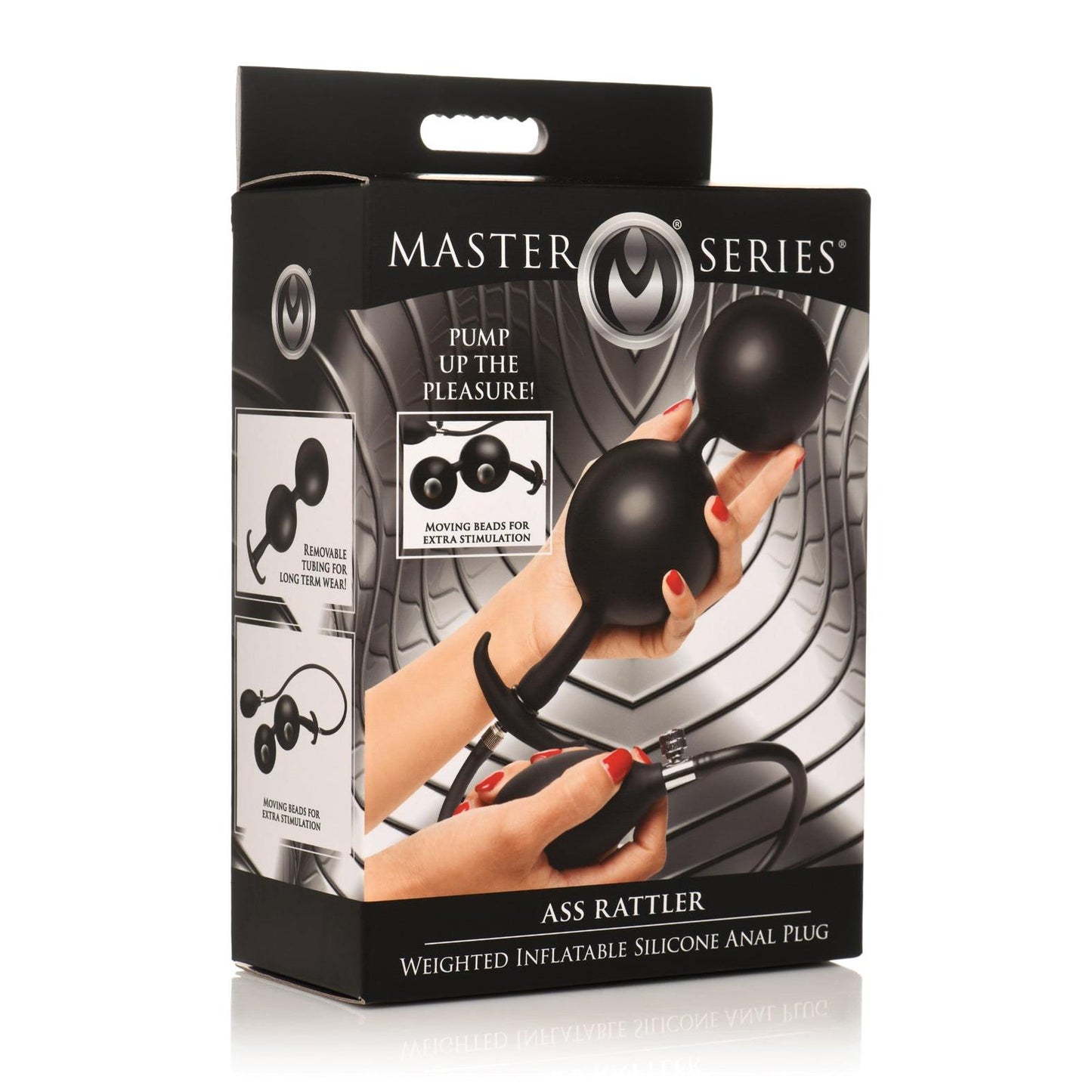 Master Series Ass Rattler Weighted Inflatable Silicone Anal Plug