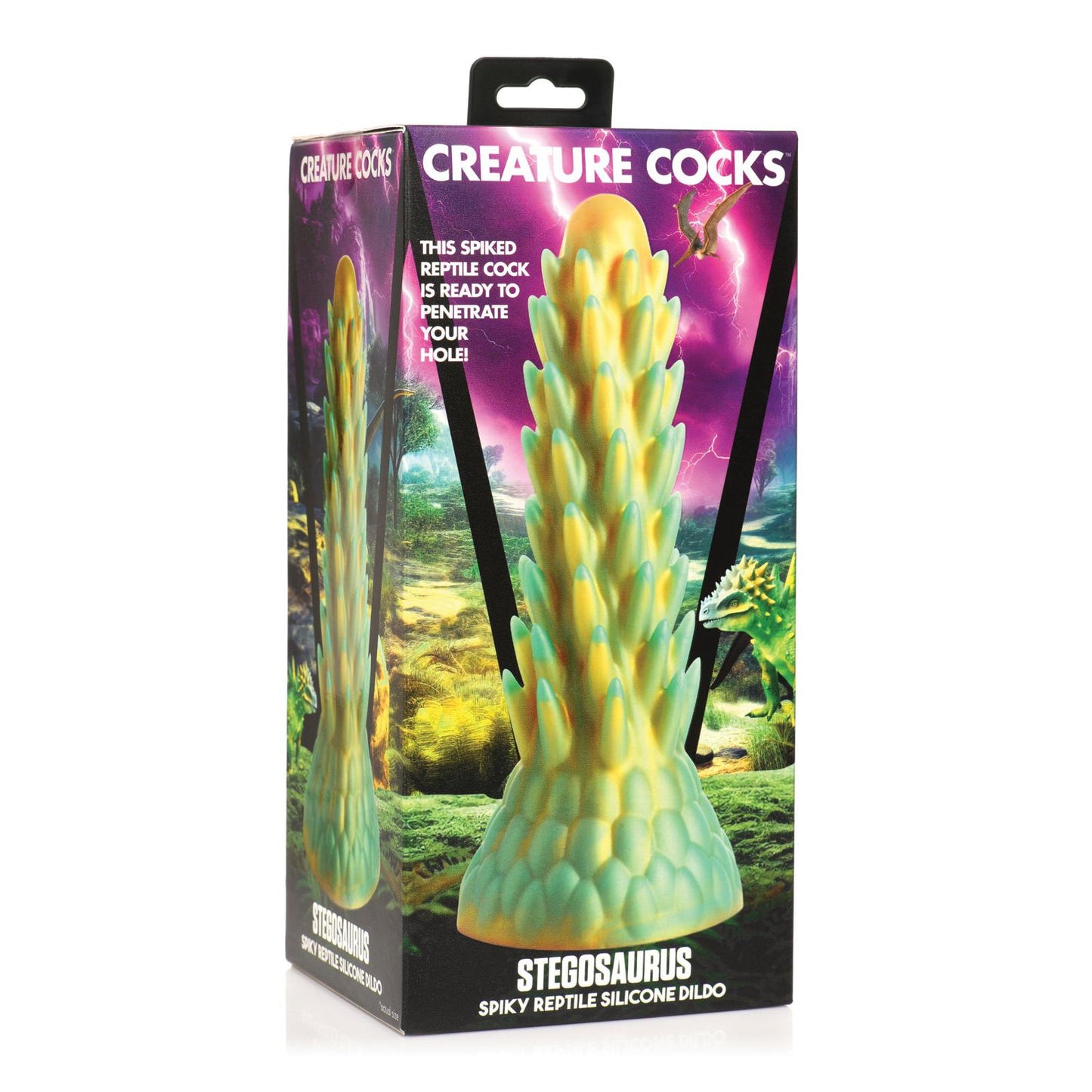 Creature Cocks Stegosaurus Spiky Reptile Silicone Dildo