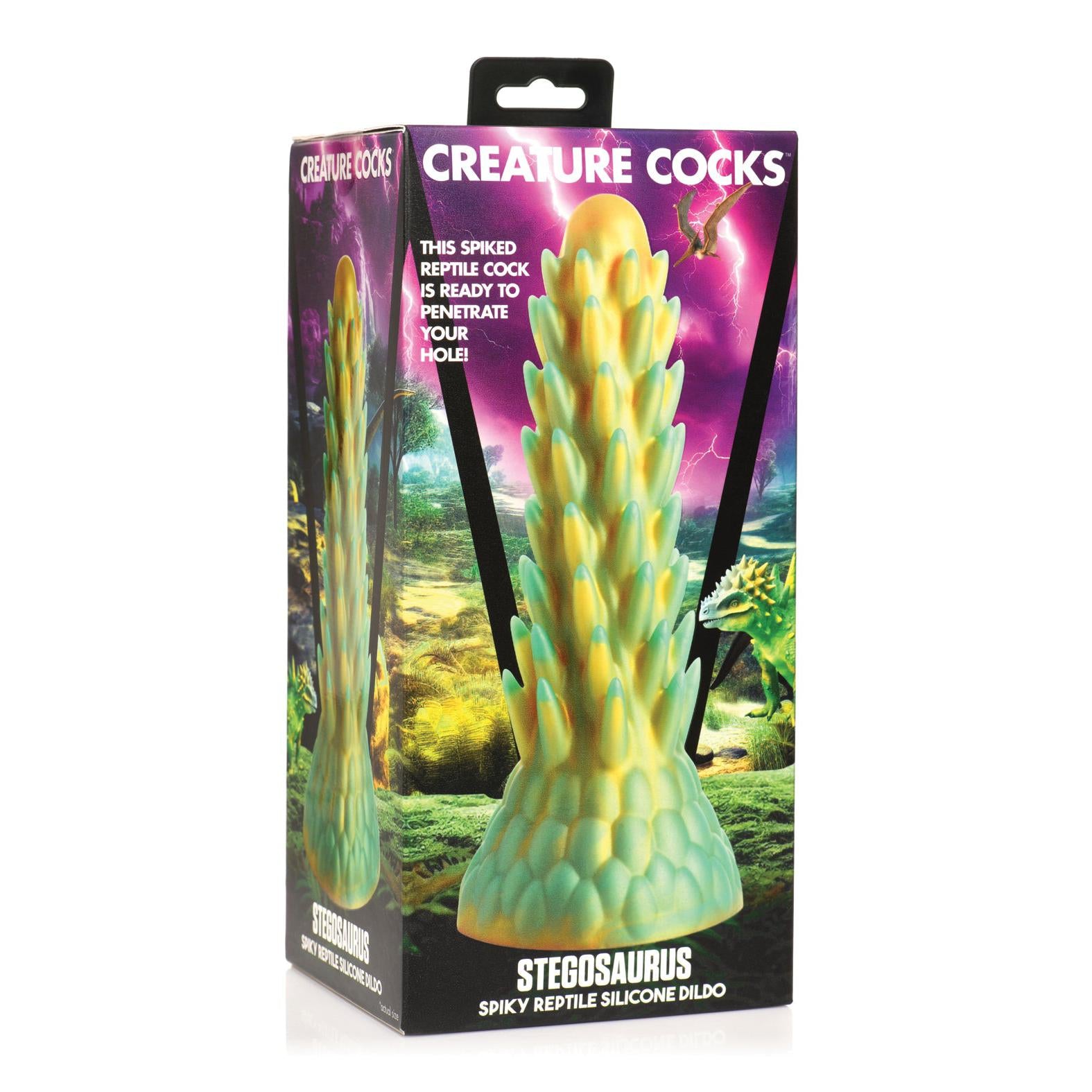 Creature Cocks Stegosaurus Spiky Reptile Silicone Dildo