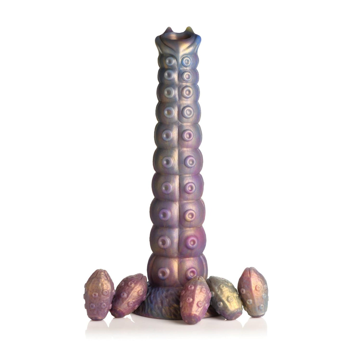 Creature Cocks Deep Invader Tentacle Ovipositor Silicone Dildo with Eggs
