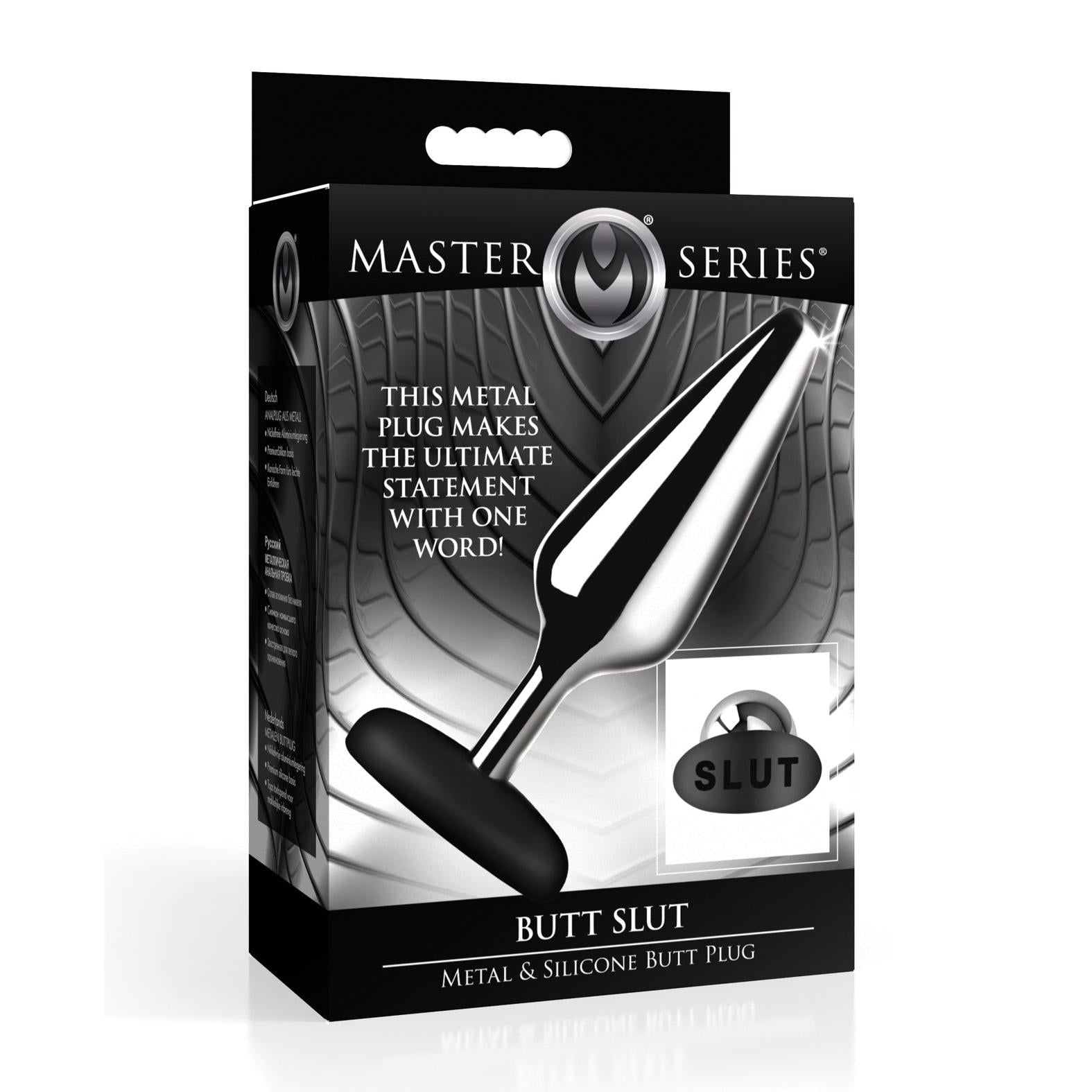 Master Series Butt Slut Metal &amp; Silicone Butt Plug