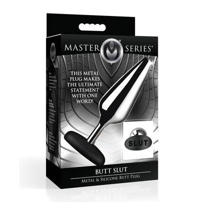 Master Series Butt Slut Metal &amp; Silicone Butt Plug